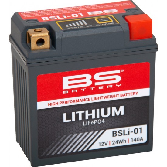 Литиев акумулатор LiFePO4 BSLI-01 2.0Ah, 140A CCA, 400 Gr  HONDA / HUSQVARNA / KTM