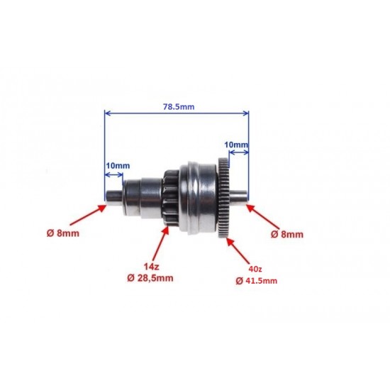 бендикс  Aprilia, DERBI, GILERA, PIAGGIO / VESPA 125-250  14/40 зъба
