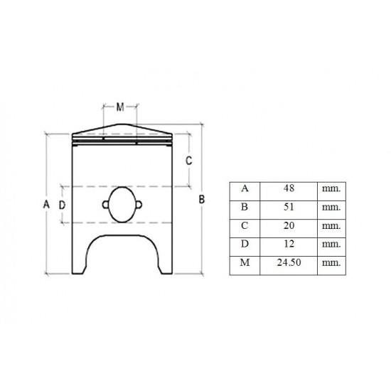 Бутало комплект KEEWAY  Ф-12 с отвори