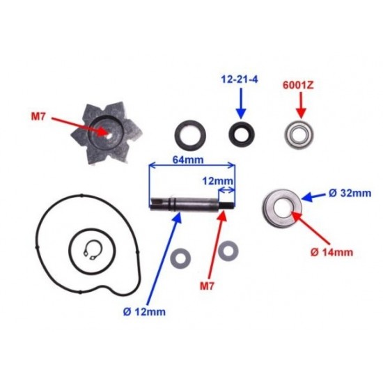ремонтен к-т водна помпа 8005 - Yamaha T-MAX 500 08