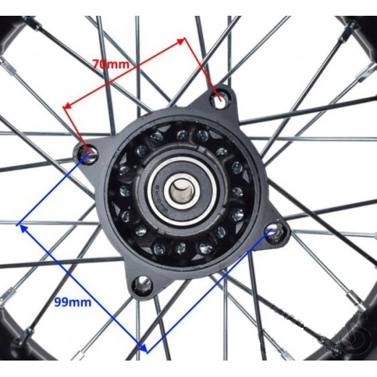 Задна джанта 12"  12x1.85 PIT BIKE