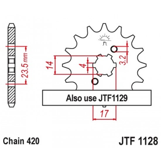 предна зъбчатка JTF1128