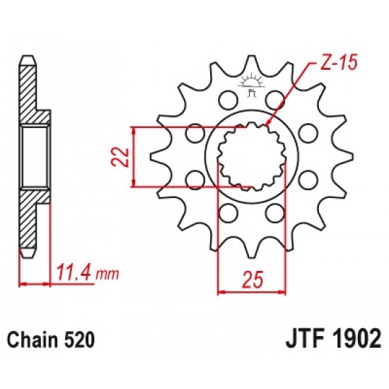 предна зъбчатка JTF1902