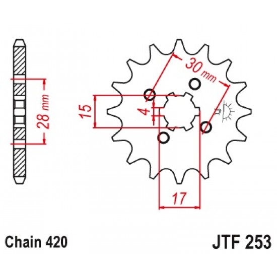 предна зъбчатка JTF253