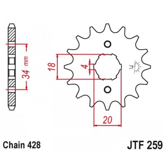 предна зъбчатка JTF259