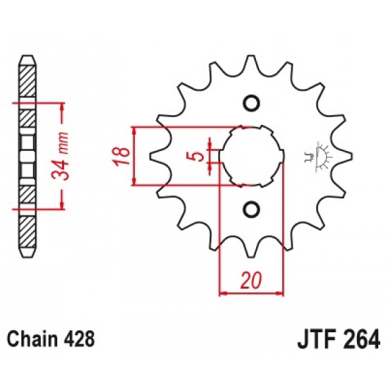 предна зъбчатка JTF264