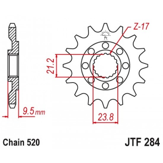 предна зъбчатка JTF284