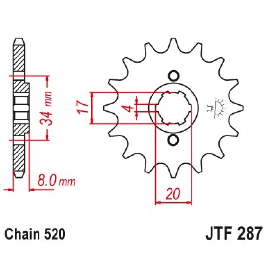 предна зъбчатка JTF287