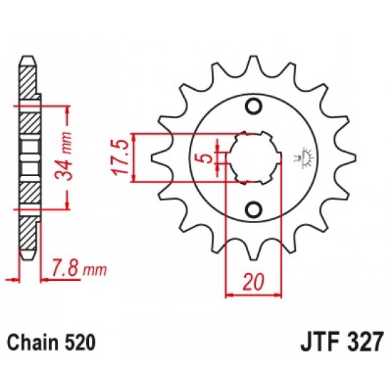 предна зъбчатка JTF327