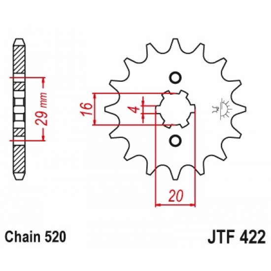 предна зъбчатка JTF422
