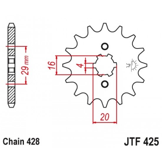 предна зъбчатка JTF425