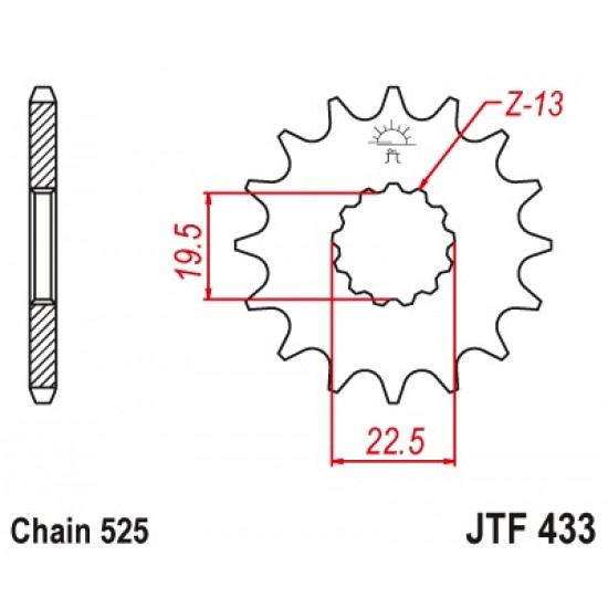 предна зъбчатка JTF433