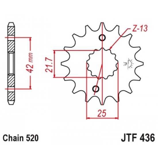 предна зъбчатка JTF436
