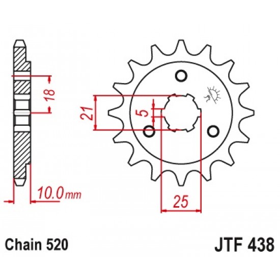 предна зъбчатка JTF438