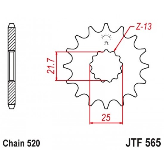 предна зъбчатка JTF565