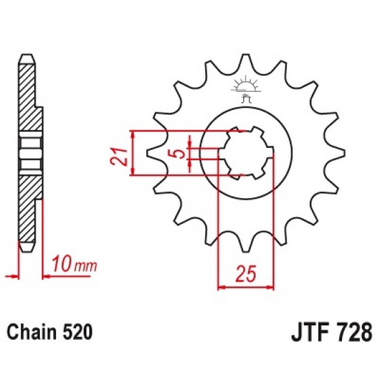 предна зъбчатка JTF728