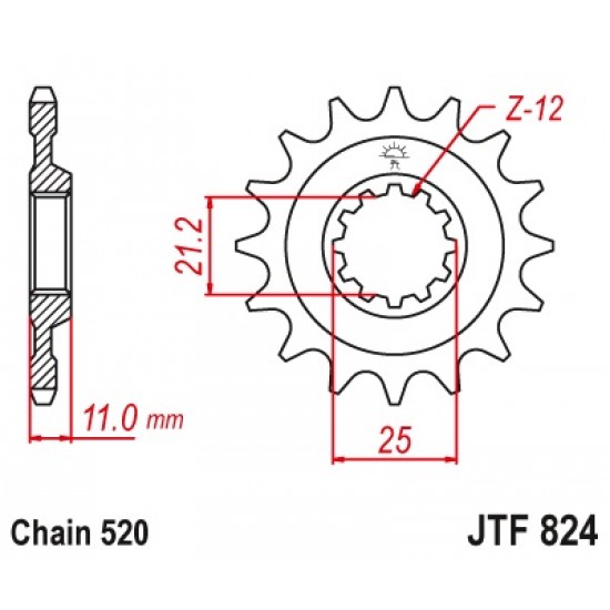 предна зъбчатка JTF824