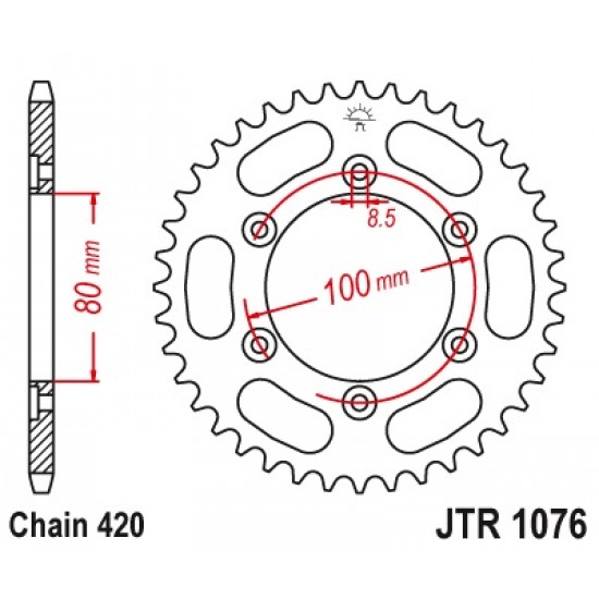 Задна зъбчатка JTR1076