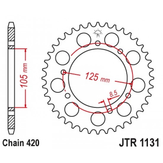 Задна зъбчатка JTR1131