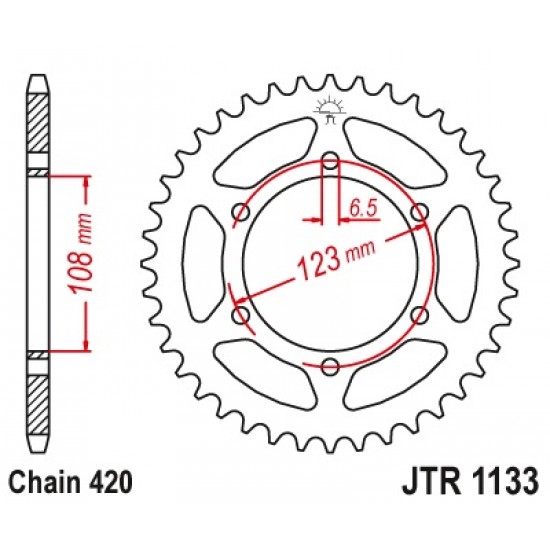 Задна зъбчатка JTR1133
