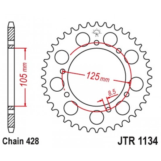 Задна зъбчатка JTR1134