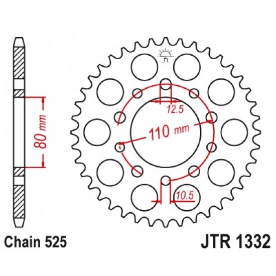 Задна зъбчатка JTR1332