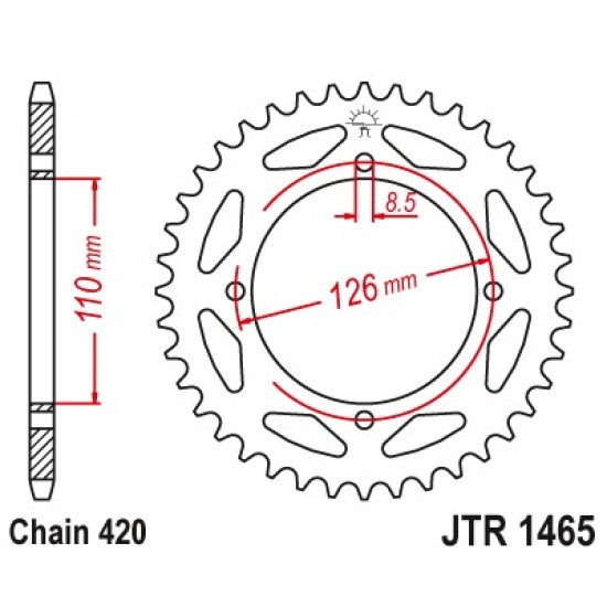 Задна зъбчатка JTR1465
