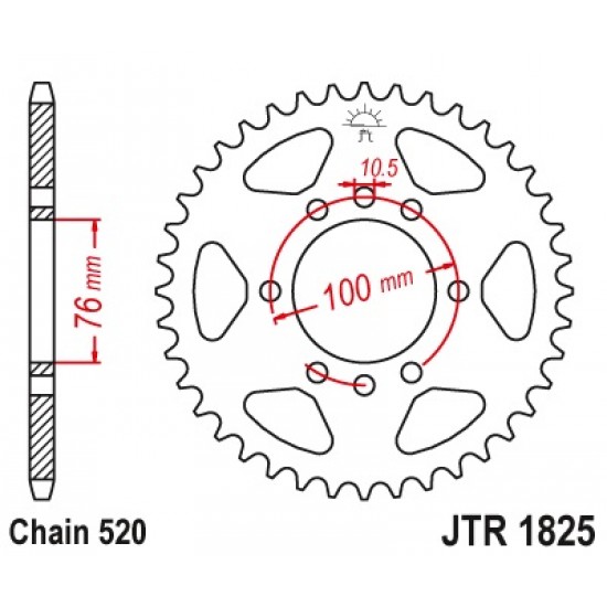 Задна зъбчатка JTR1825