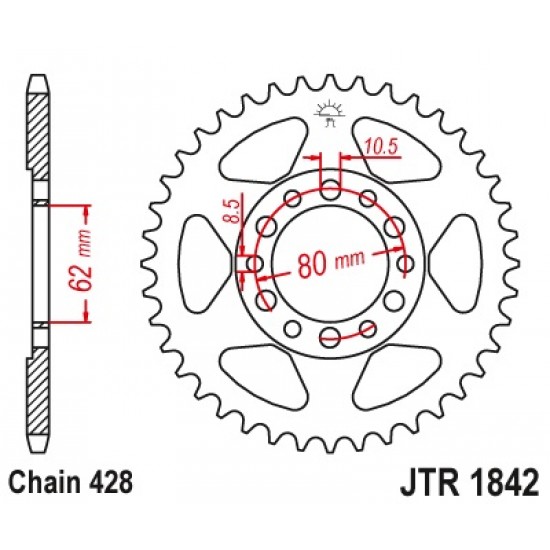 Задна зъбчатка JTR1842
