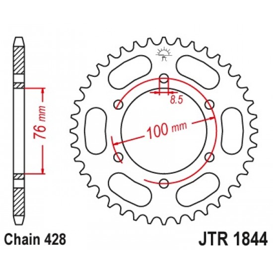 Задна зъбчатка JTR1844