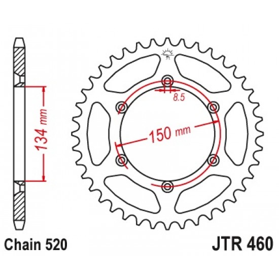 Задна зъбчатка JTR460