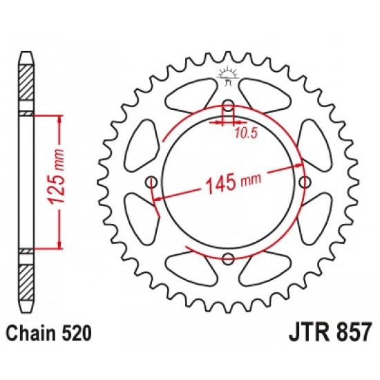 Задна зъбчатка JTR857