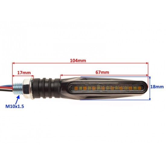 Мигачи комплект 2бр. LED - бягаща светлина + габарит
