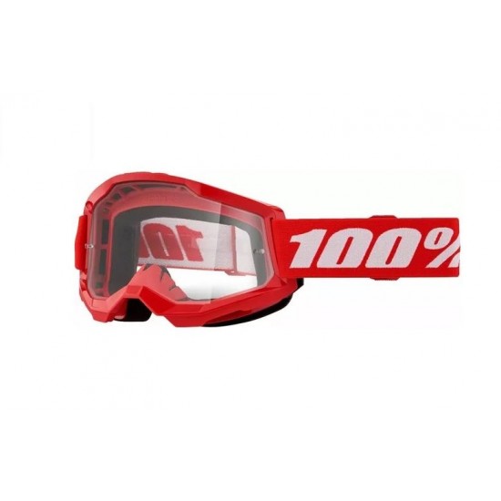 Кросови очила 100% MX STRATA 2 RED / CLEAR LENS