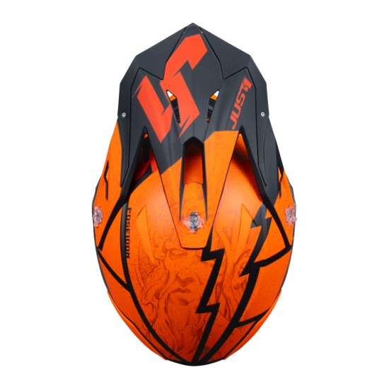 Кросова каска Just1 J39 POSEIDON black / orange / red