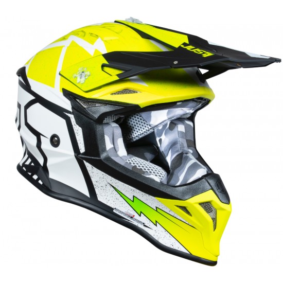 Кросова каска Just1 J39 POSEIDON black / fluo / yellow / white / matt