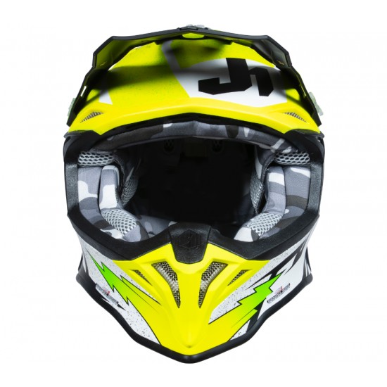 Кросова каска Just1 J39 POSEIDON black / fluo / yellow / white / matt