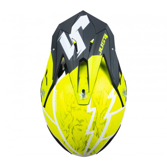 Кросова каска Just1 J39 POSEIDON black / fluo / yellow / white / matt