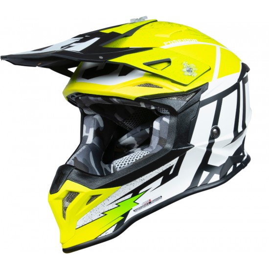 Кросова каска Just1 J39 POSEIDON black / fluo / yellow / white / matt