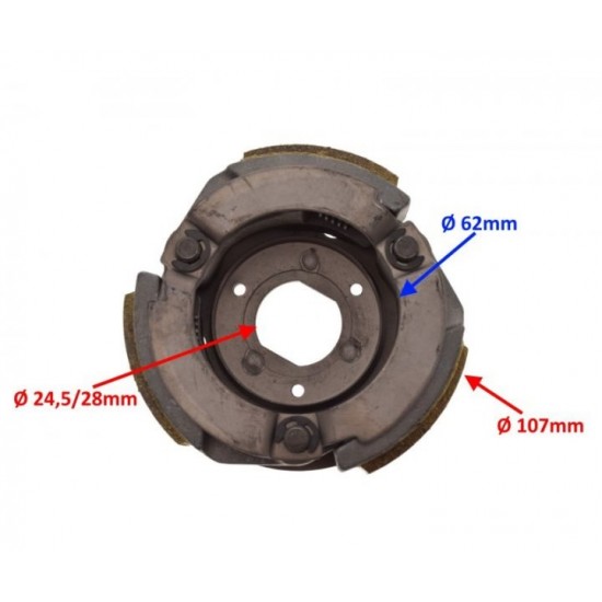 съединител за китайски скутер GY6-125  Ф-107mm