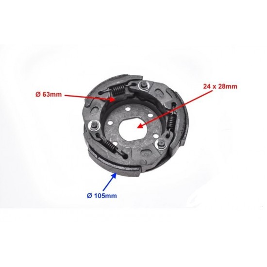 съединител за китайски скутер GY6-50cc  Ф-105mm
