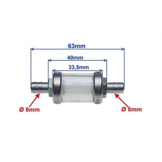 бензинов филтър - 8mm.